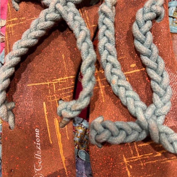 NWOT turquoise braided straps Sandals - Picture 9 of 9